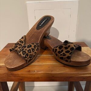 90’s Candie’s Brown Leopard Print Mules
